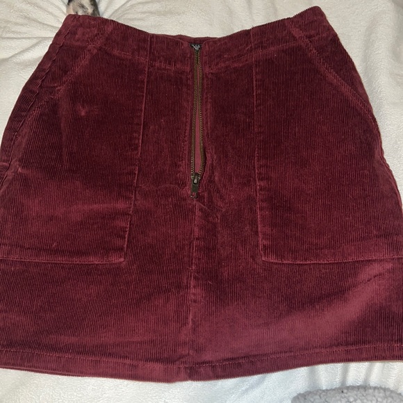 Wild Fable Red Velvet Skirt with Pockets - Picture 1 of 2